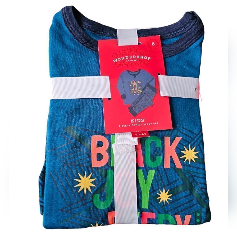 Kids' WONDERSHOP Black‎ Joy Every Season 2 Piece Pajama Outfit Size 8